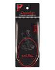 ChiaoGoo Knit Red Stainless Steel Fixed Circular Needles - ChiaoGoo 23 cm - The Little Yarn Store