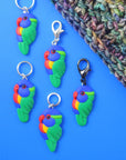 Jo Joz Art Studio Australian Animal Stitch Markers - Jo Joz Art Studio - Rainbow Lorikeet - The Little Yarn Store