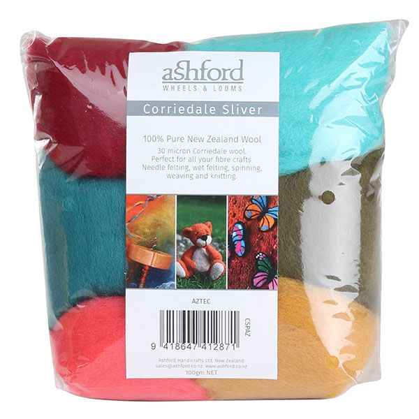Ashford Corriedale Sliver Packs - Ashford Aztec - The Little Yarn Store