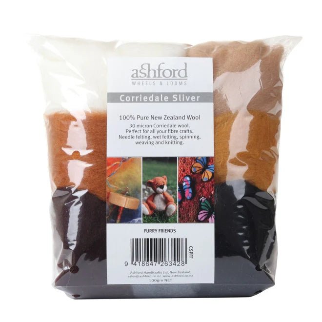 Ashford Corriedale Sliver Packs - Ashford Furry Friends - The Little Yarn Store