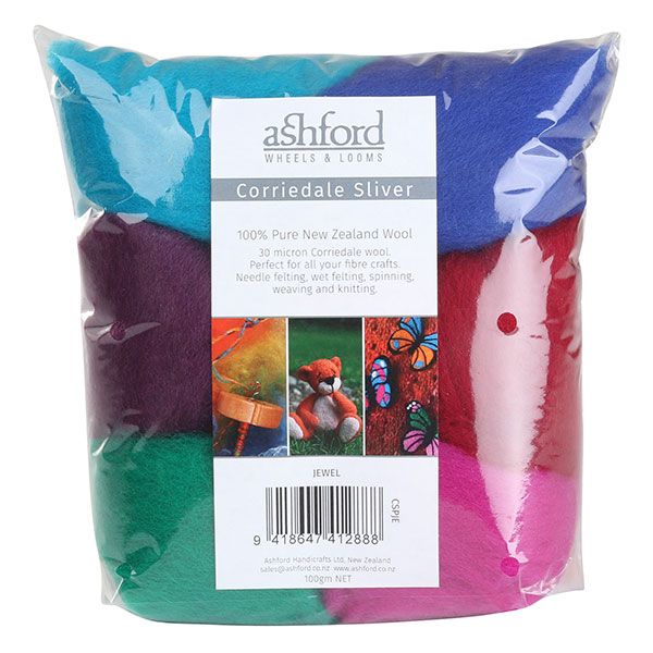 Ashford Corriedale Sliver Packs - Ashford Jewel - The Little Yarn Store