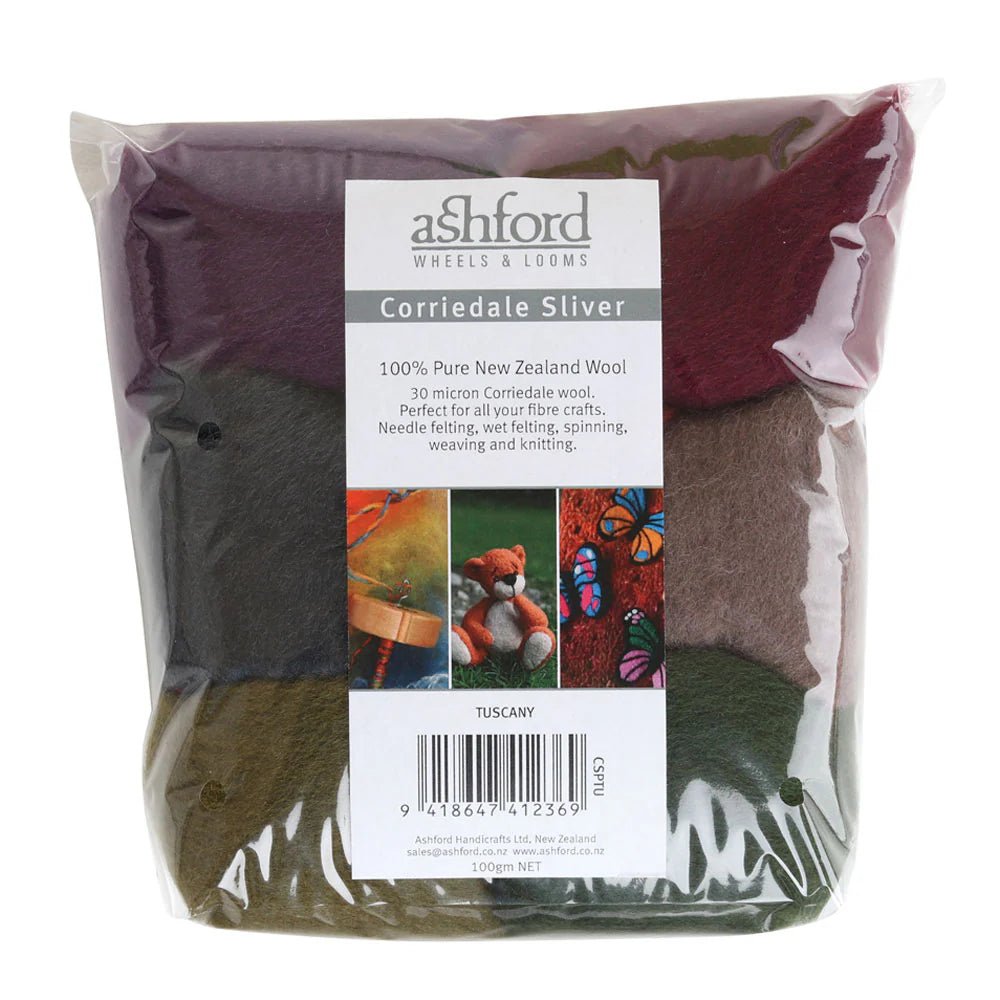 Ashford Corriedale Sliver Packs - Ashford Tuscany - The Little Yarn Store