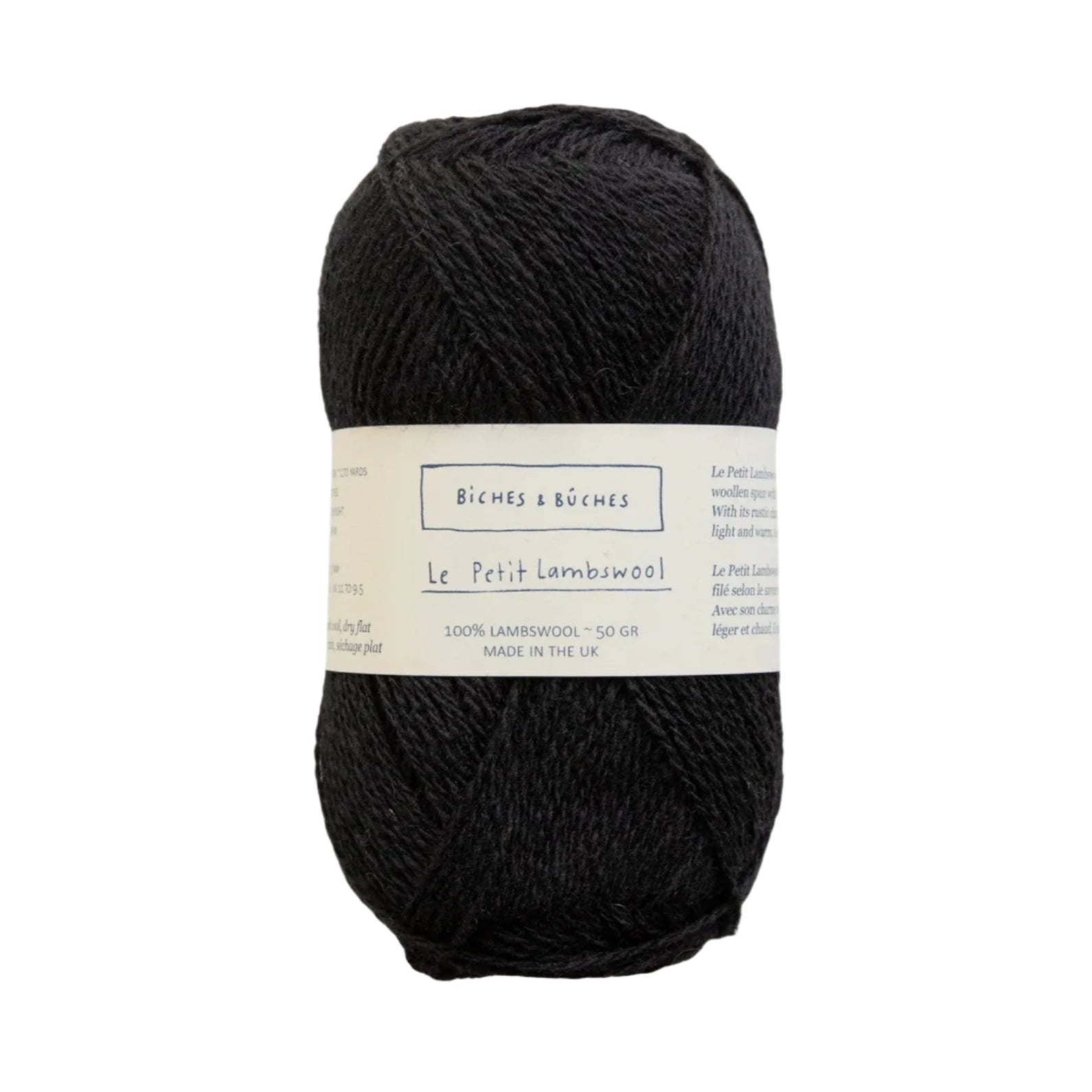 Biches &amp; Buches Le Petit Lambswool - Biches &amp; Buches Black - The Little Yarn Store