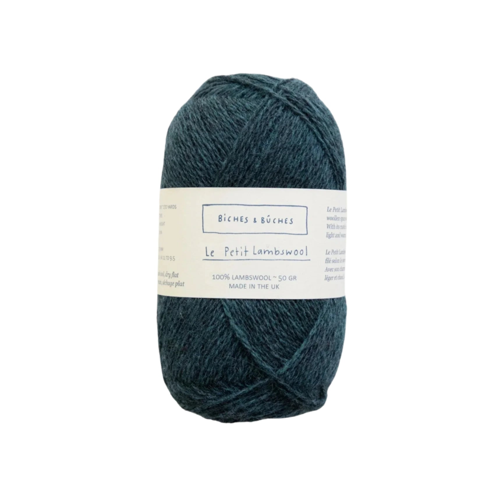 Biches &amp; Buches Le Petit Lambswool - Biches &amp; Buches Dark Blue Turquoise - The Little Yarn Store
