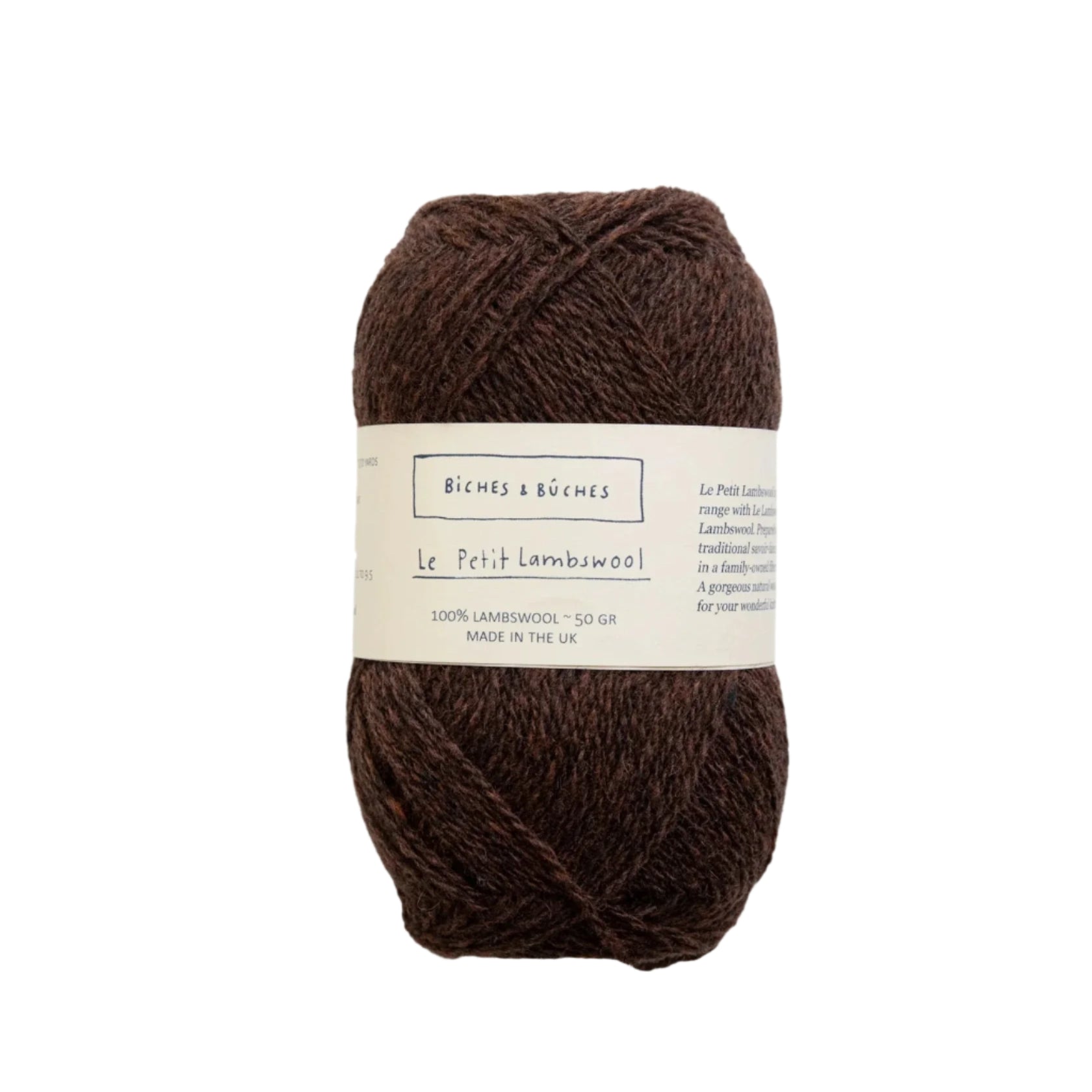 Biches &amp; Buches Le Petit Lambswool - Biches &amp; Buches Dark Brown - The Little Yarn Store