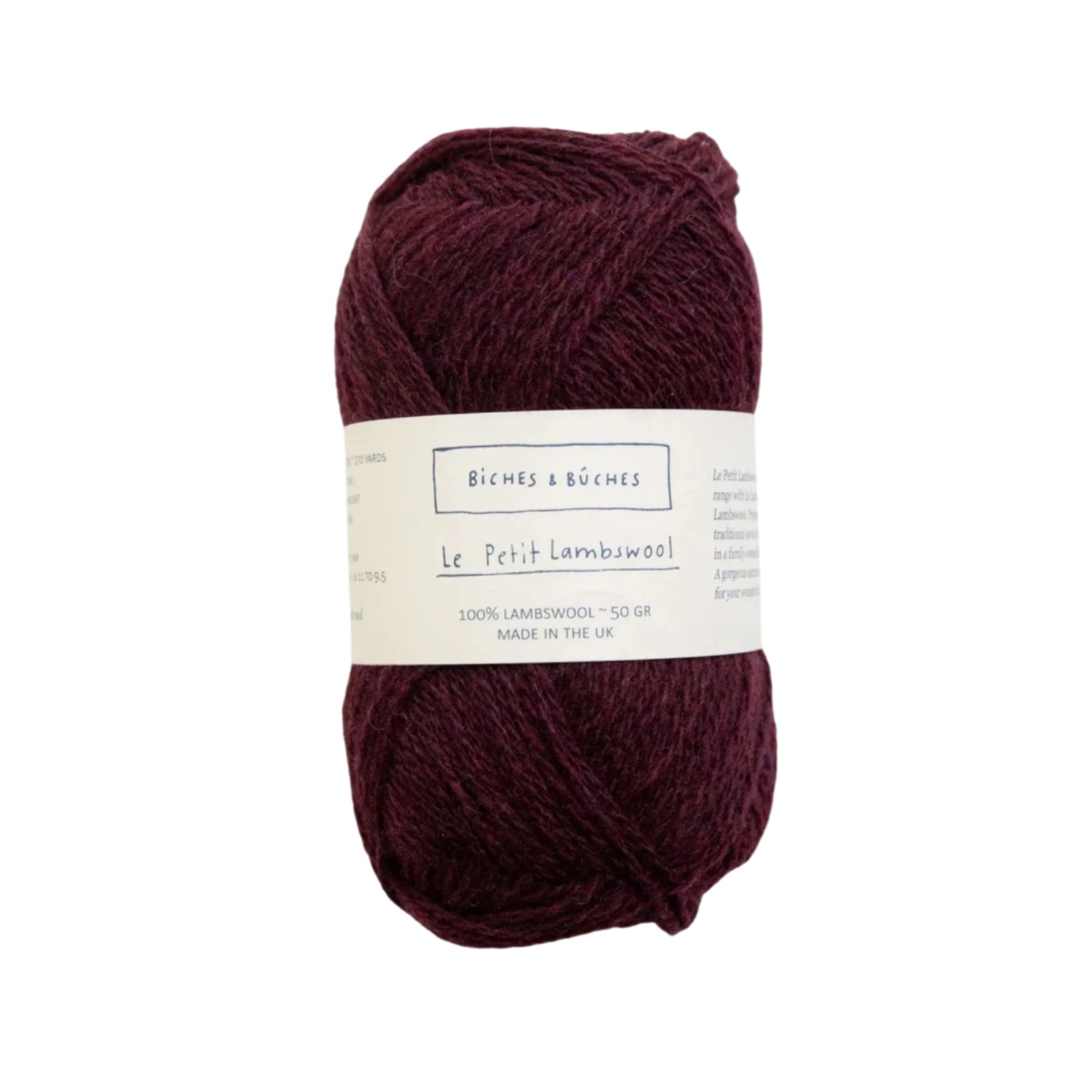 Biches & Buches Le Petit Lambswool - Biches & Buches Dark Burgundy Grey - The Little Yarn Store