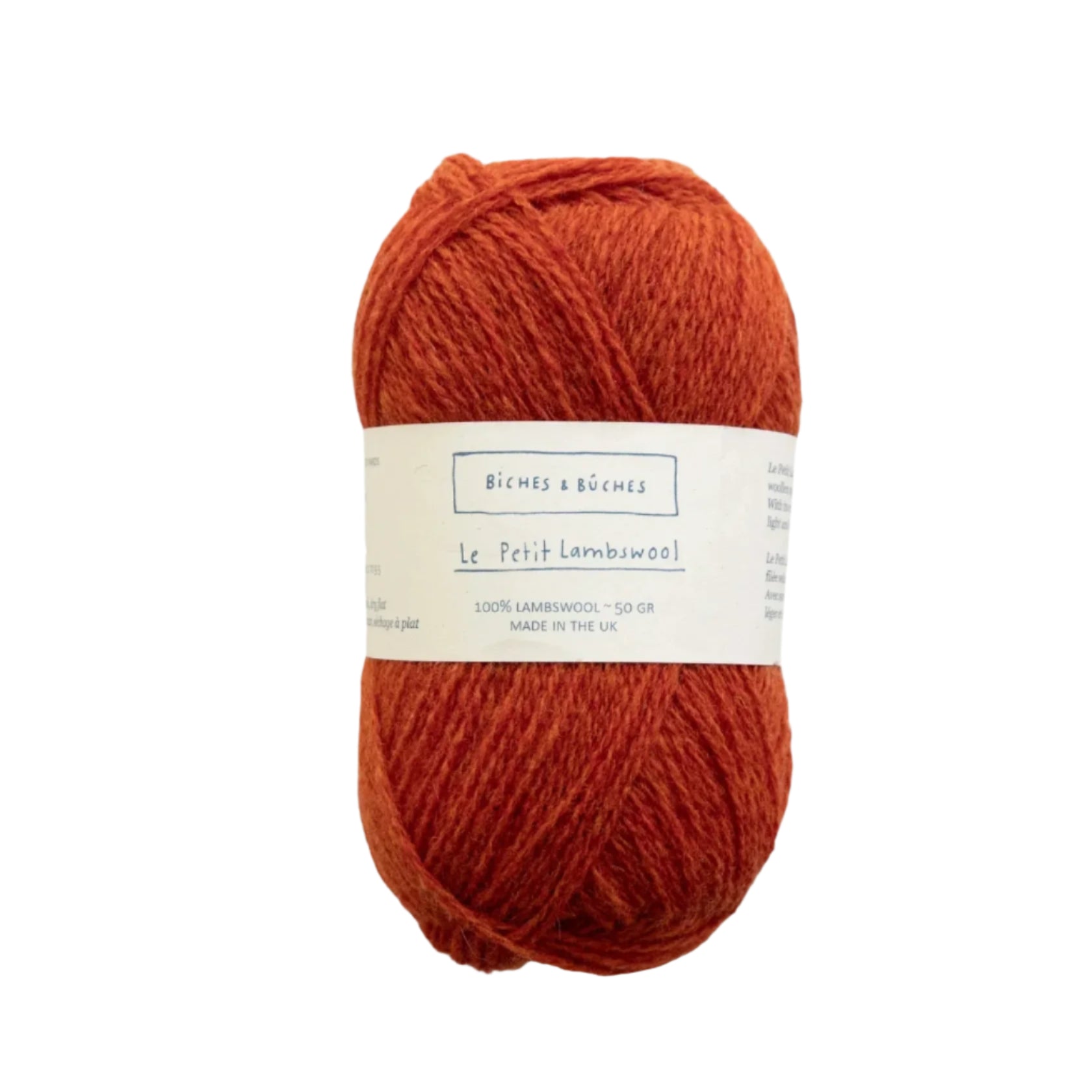 Biches &amp; Buches Le Petit Lambswool - Biches &amp; Buches Dark Orange Grey - The Little Yarn Store
