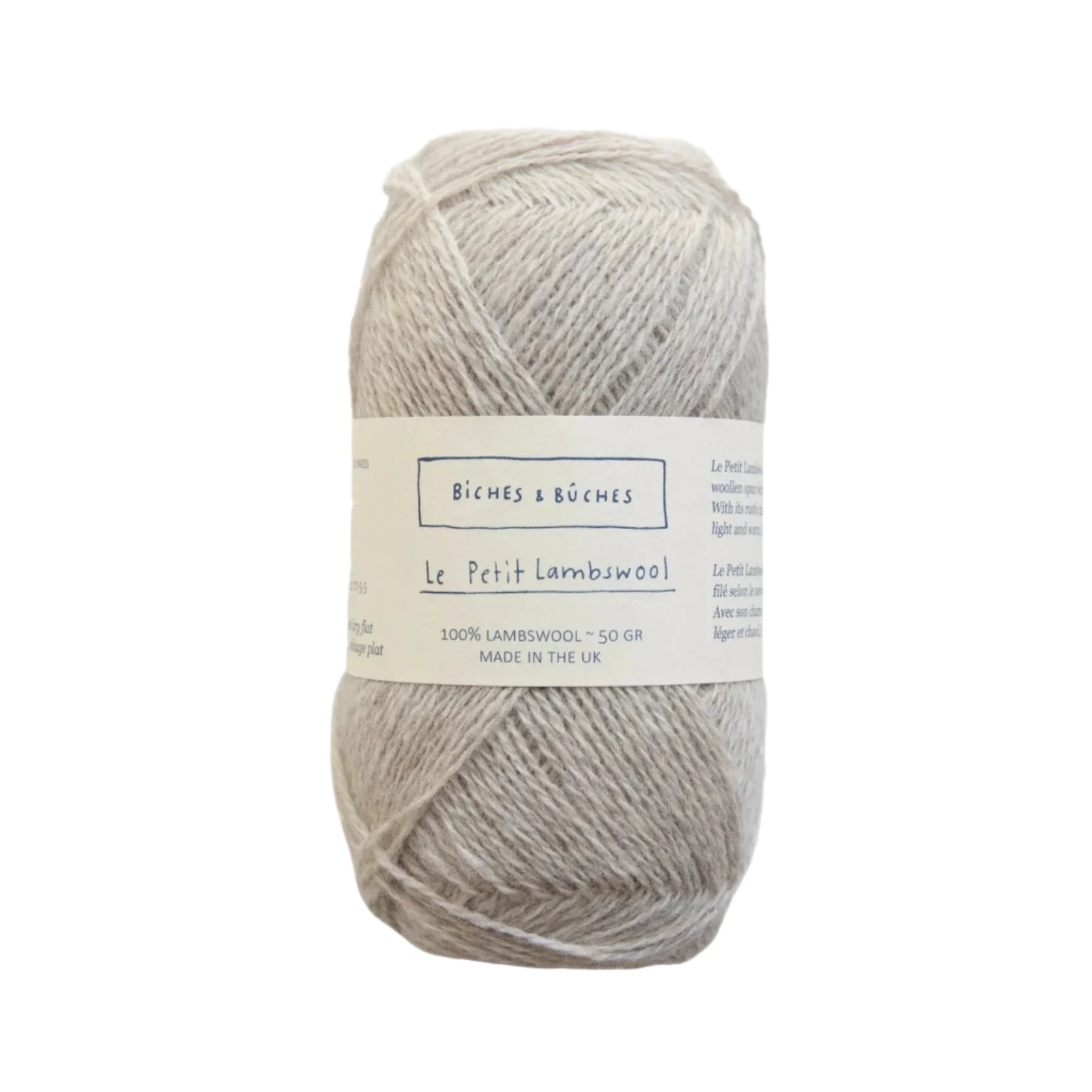 Biches &amp; Buches Le Petit Lambswool - Biches &amp; Buches Grey Beige - The Little Yarn Store