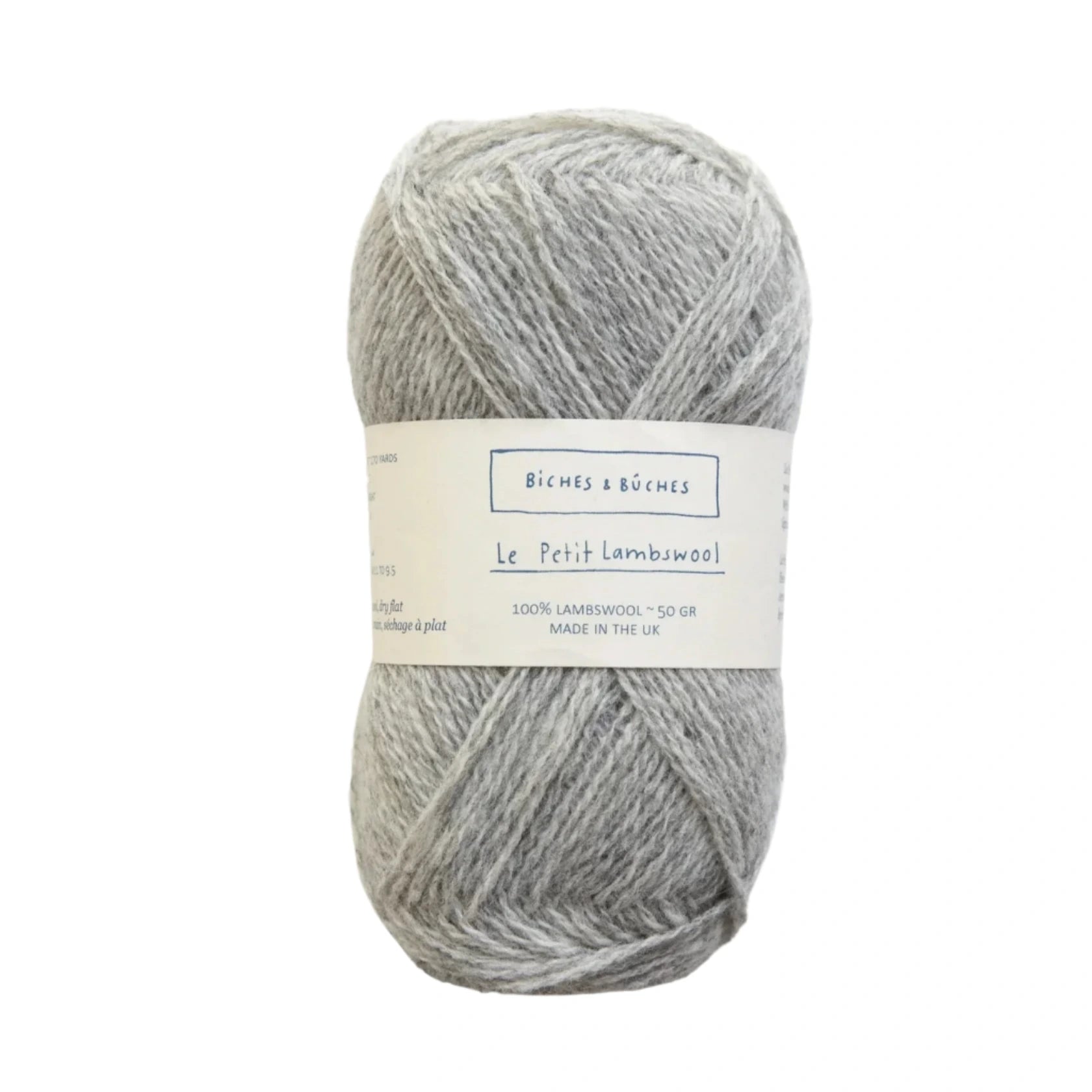 Biches &amp; Buches Le Petit Lambswool - Biches &amp; Buches Light Grey - The Little Yarn Store