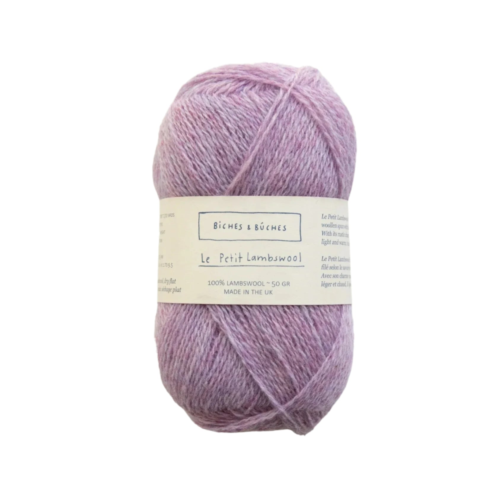 Biches &amp; Buches Le Petit Lambswool - Biches &amp; Buches Light Pink Violet - The Little Yarn Store