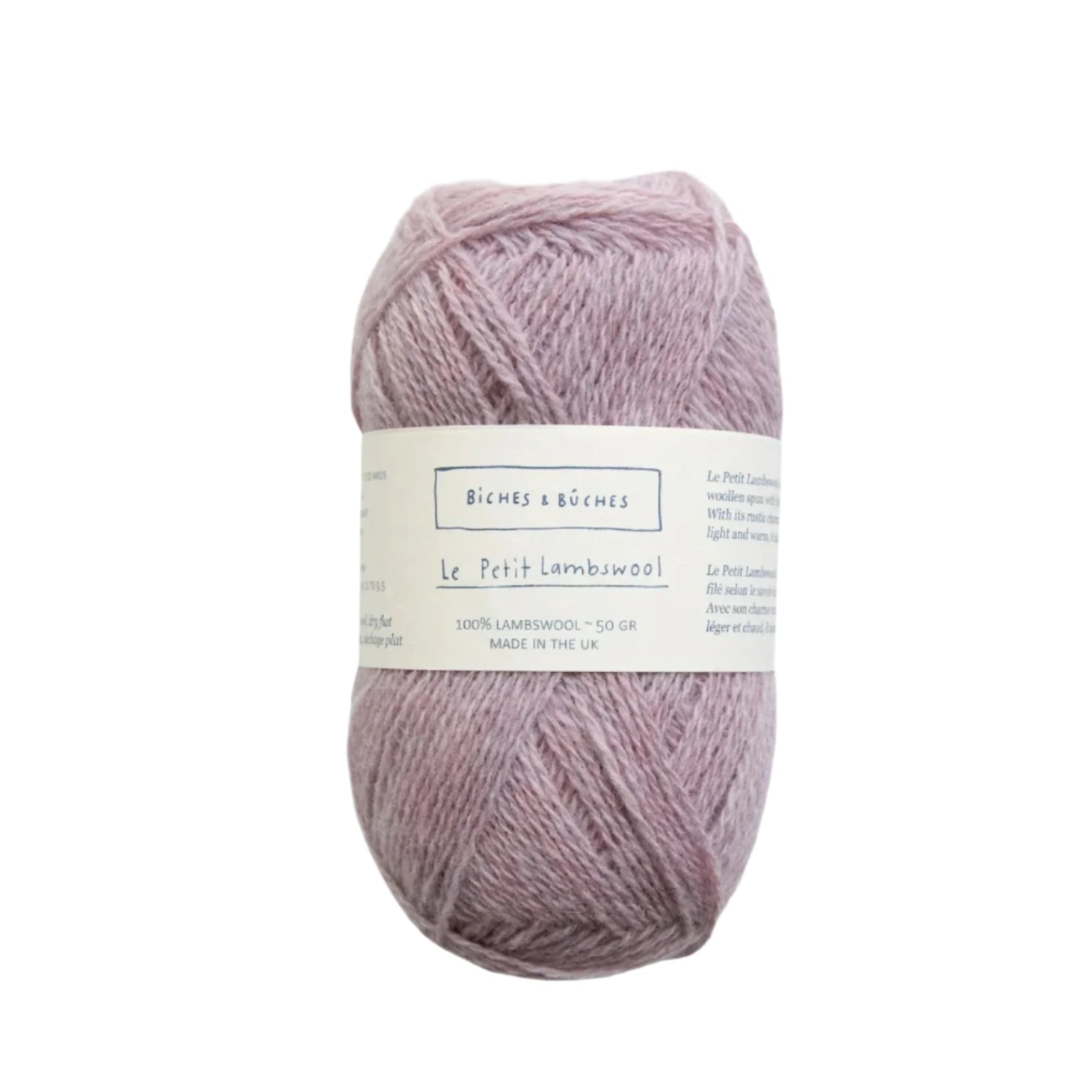 Biches &amp; Buches Le Petit Lambswool - Biches &amp; Buches Soft Pink Grey - The Little Yarn Store