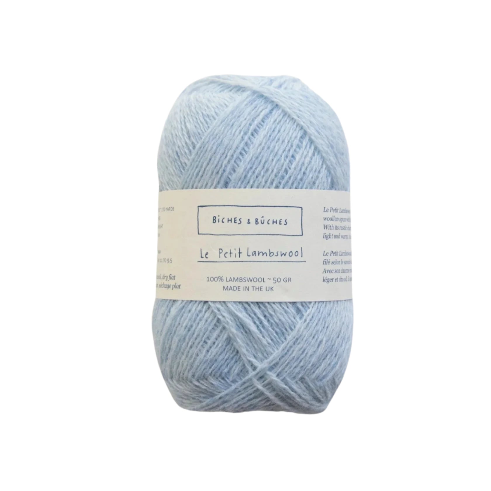 Biches &amp; Buches Le Petit Lambswool - Biches &amp; Buches Very Light Blue - The Little Yarn Store