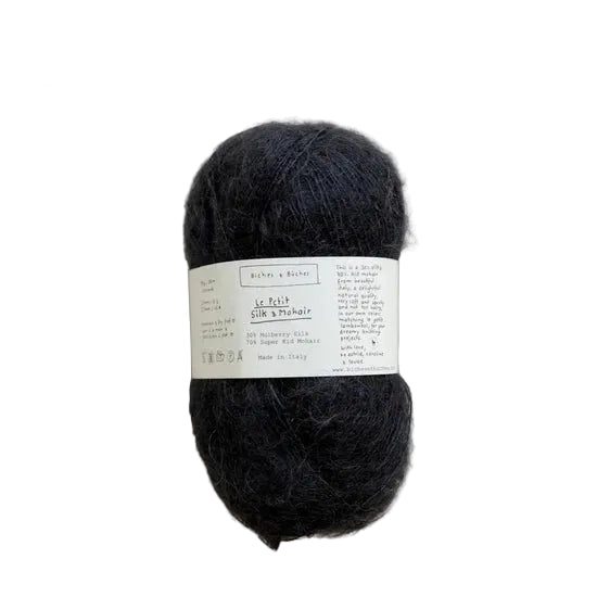 Biches &amp; Buches Le Petit Silk &amp; Mohair - Biches &amp; Buches Black - The Little Yarn Store