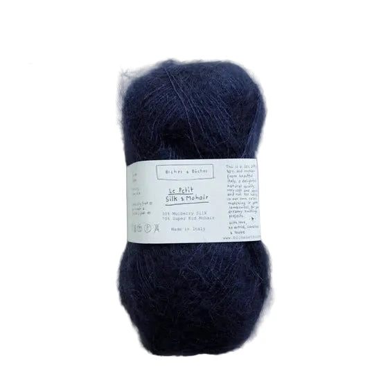 Biches &amp; Buches Le Petit Silk &amp; Mohair - Biches &amp; Buches Dark Blue Black - The Little Yarn Store