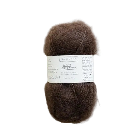Biches &amp; Buches Le Petit Silk &amp; Mohair - Biches &amp; Buches Dark Brown - The Little Yarn Store