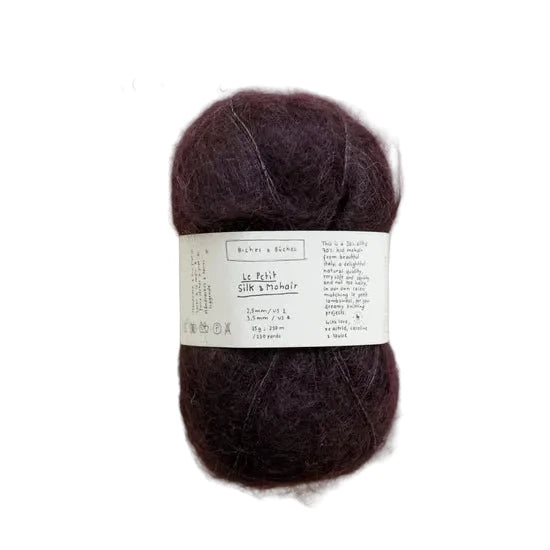 Biches & Buches Le Petit Silk & Mohair - Biches & Buches Dark Burgundy Grey - The Little Yarn Store
