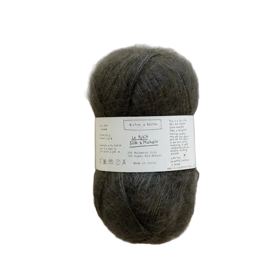Biches &amp; Buches Le Petit Silk &amp; Mohair - Biches &amp; Buches Dark Grey Brown - The Little Yarn Store