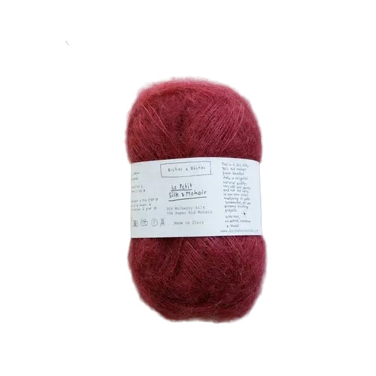 Biches &amp; Buches Le Petit Silk &amp; Mohair - Biches &amp; Buches Dark Red - The Little Yarn Store