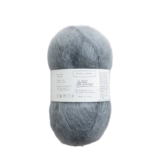 Biches &amp; Buches Le Petit Silk &amp; Mohair - Biches &amp; Buches Medium Grey - The Little Yarn Store