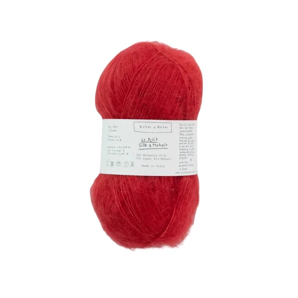 Biches &amp; Buches Le Petit Silk &amp; Mohair - Biches &amp; Buches Orange Red - The Little Yarn Store
