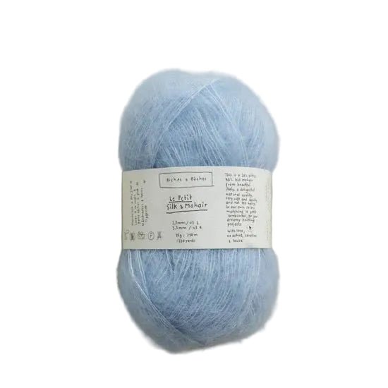 Biches &amp; Buches Le Petit Silk &amp; Mohair - Biches &amp; Buches Very Light Blue - The Little Yarn Store