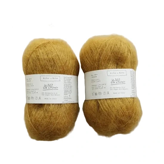 Biches &amp; Buches Le Petit Silk &amp; Mohair - Biches &amp; Buches Yellow Mustard - The Little Yarn Store