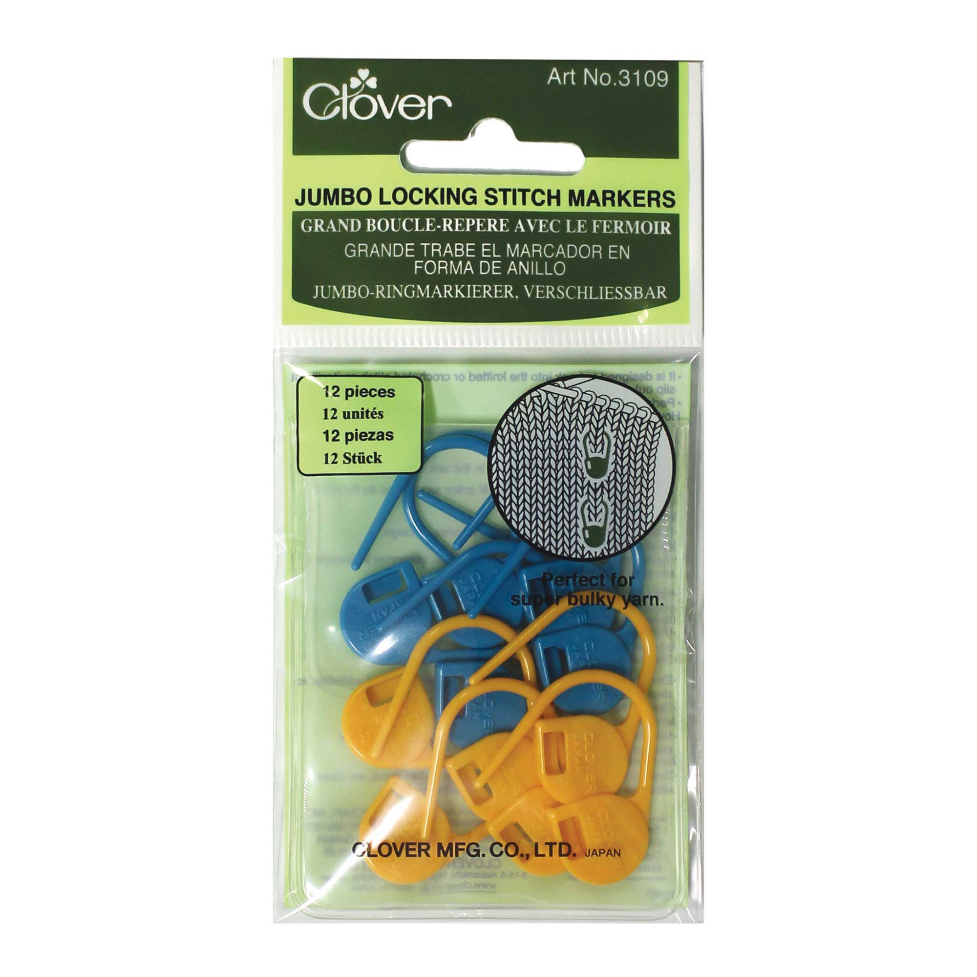 Clover Locking Stitch Markers - Clover Jumbo - The Little Yarn Store