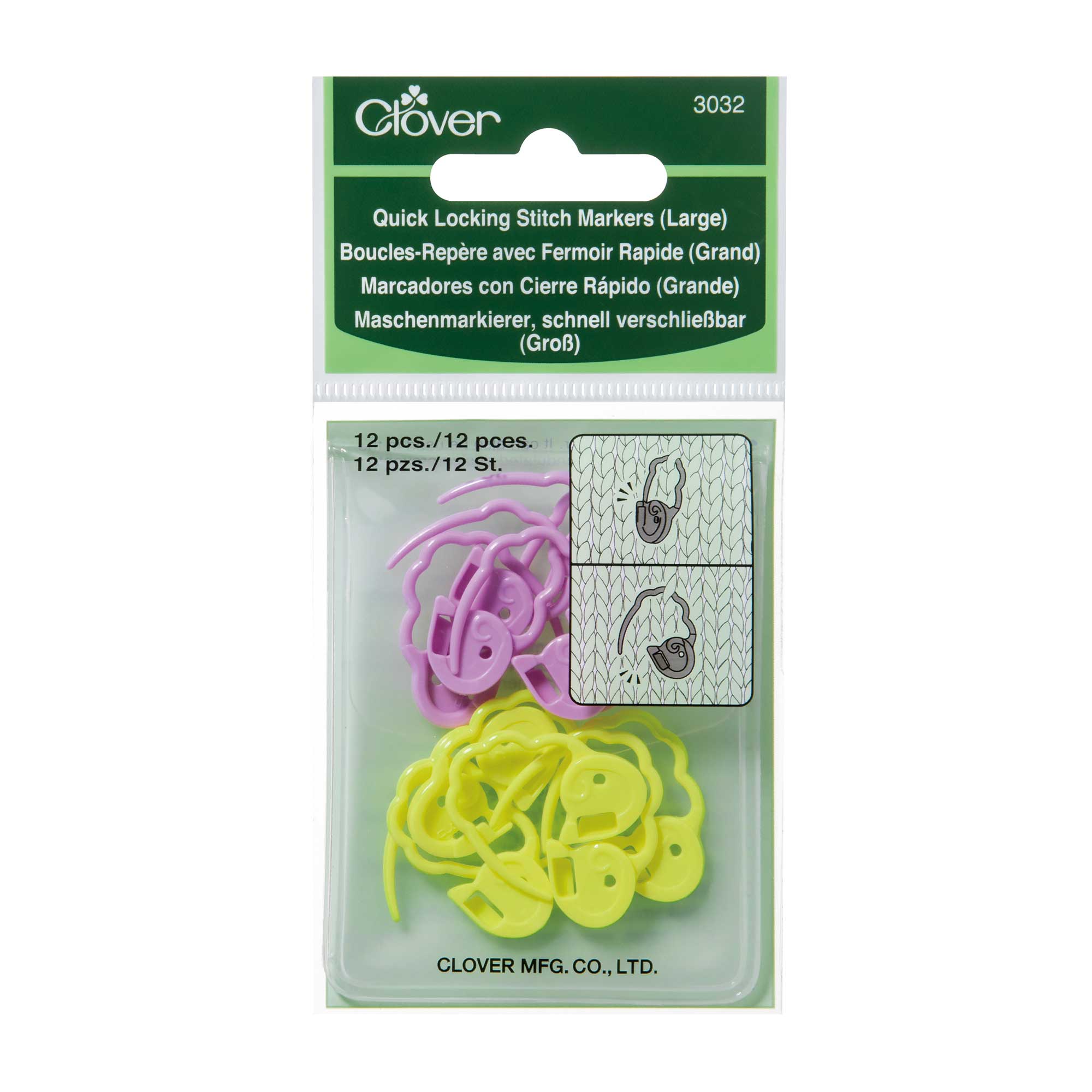 Clover Quick Locking Stitch Markers - Clover Large - The Little Yarn Store