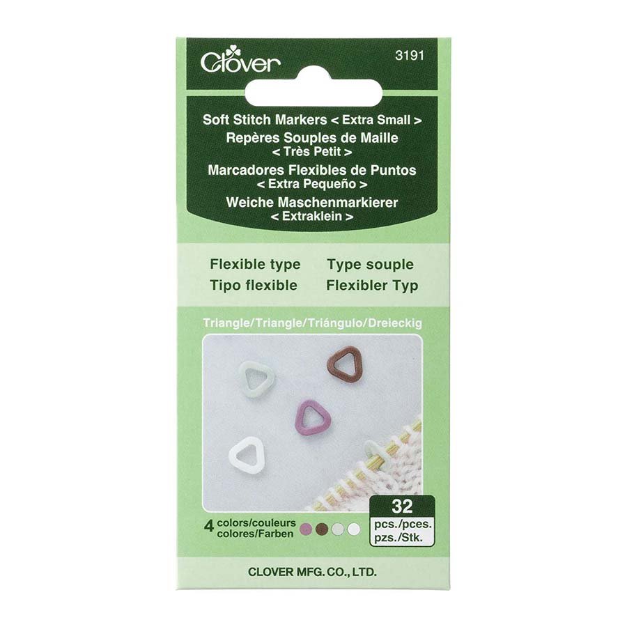 Clover Soft Triangle Stitch Markers - Clover Extra Small - The Little Yarn Store