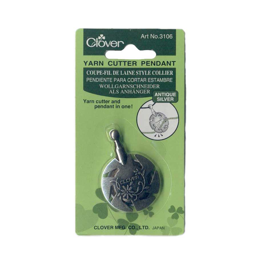 Clover Yarn Cutter Pendant - Clover Antique Silver - The Little Yarn Store