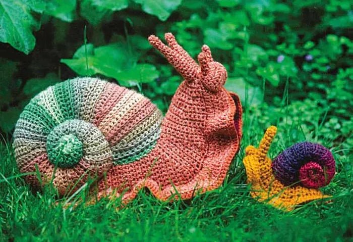 Crochet Snails and Mushroom Sprites - Megan Lapp - The Little Yarn Store