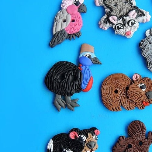 Jo Joz Art Studio Australian Animal Stitch Markers - Jo Joz Art Studio - Cassowary - The Little Yarn Store