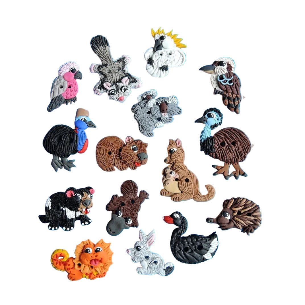 Jo Joz Art Studio Australian Animal Stitch Markers - Jo Joz Art Studio - Cassowary - The Little Yarn Store