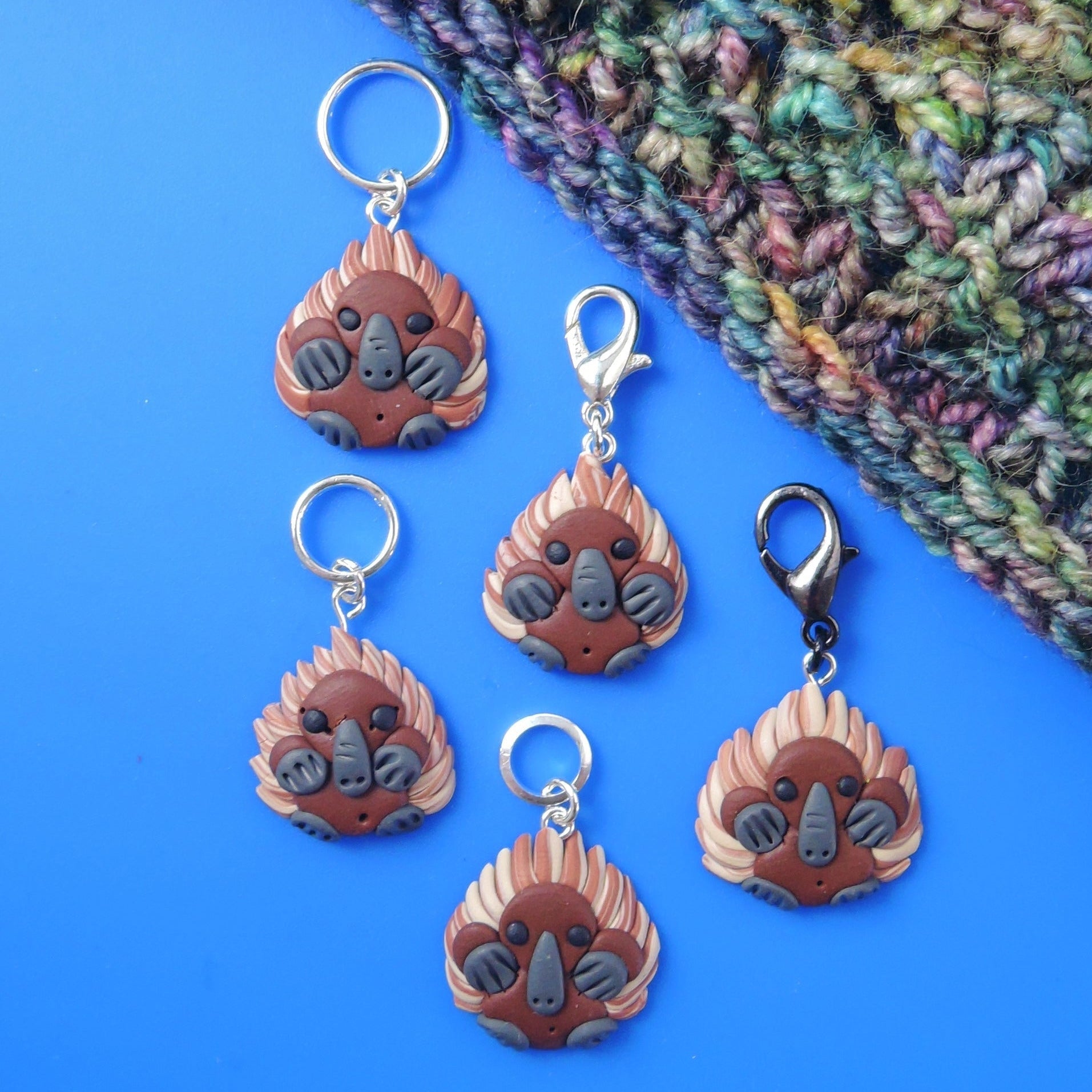 Jo Joz Art Studio Australian Animal Stitch Markers - Jo Joz Art Studio - Echidna - The Little Yarn Store