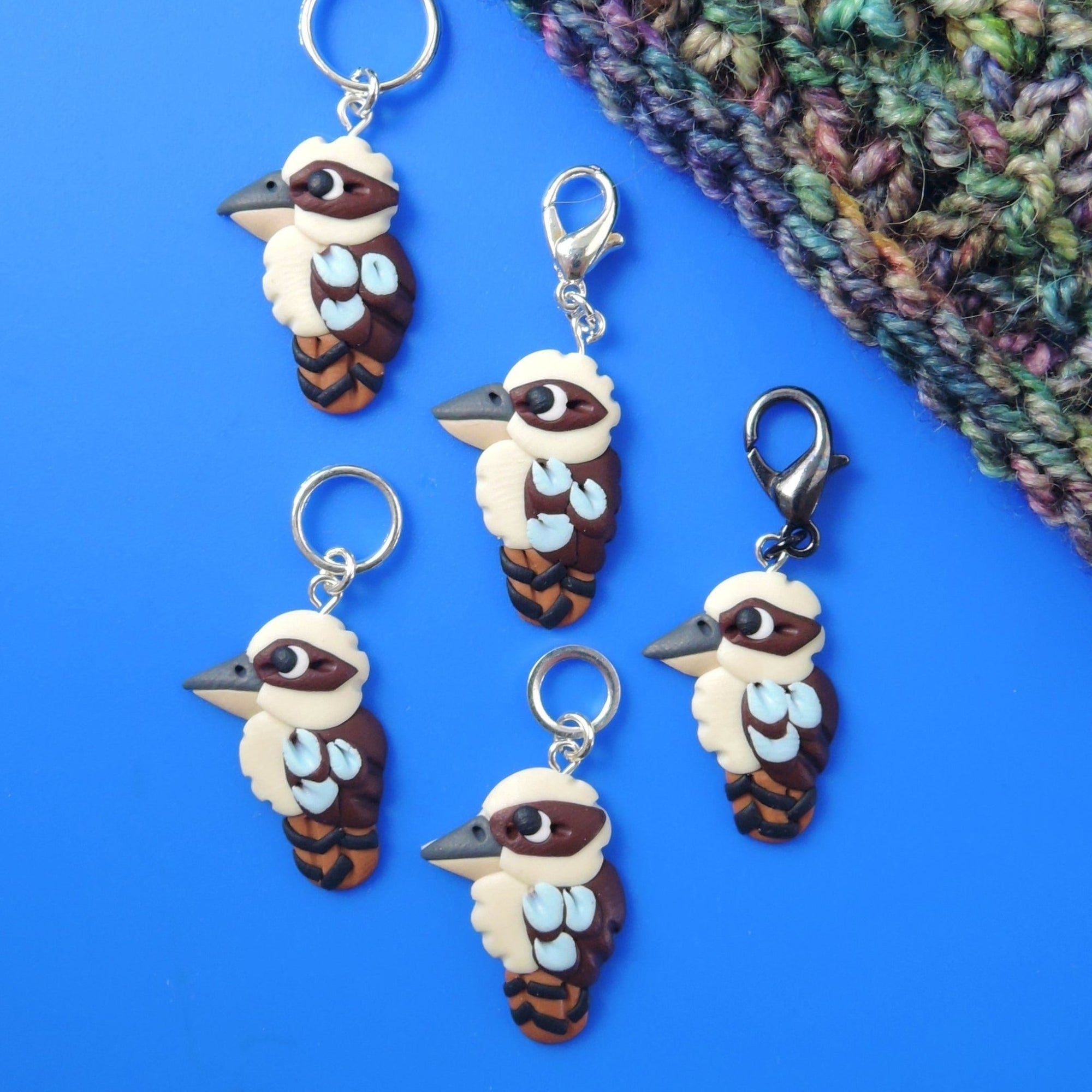 Jo Joz Art Studio Australian Animal Stitch Markers - Jo Joz Art Studio - Kookaburra - The Little Yarn Store