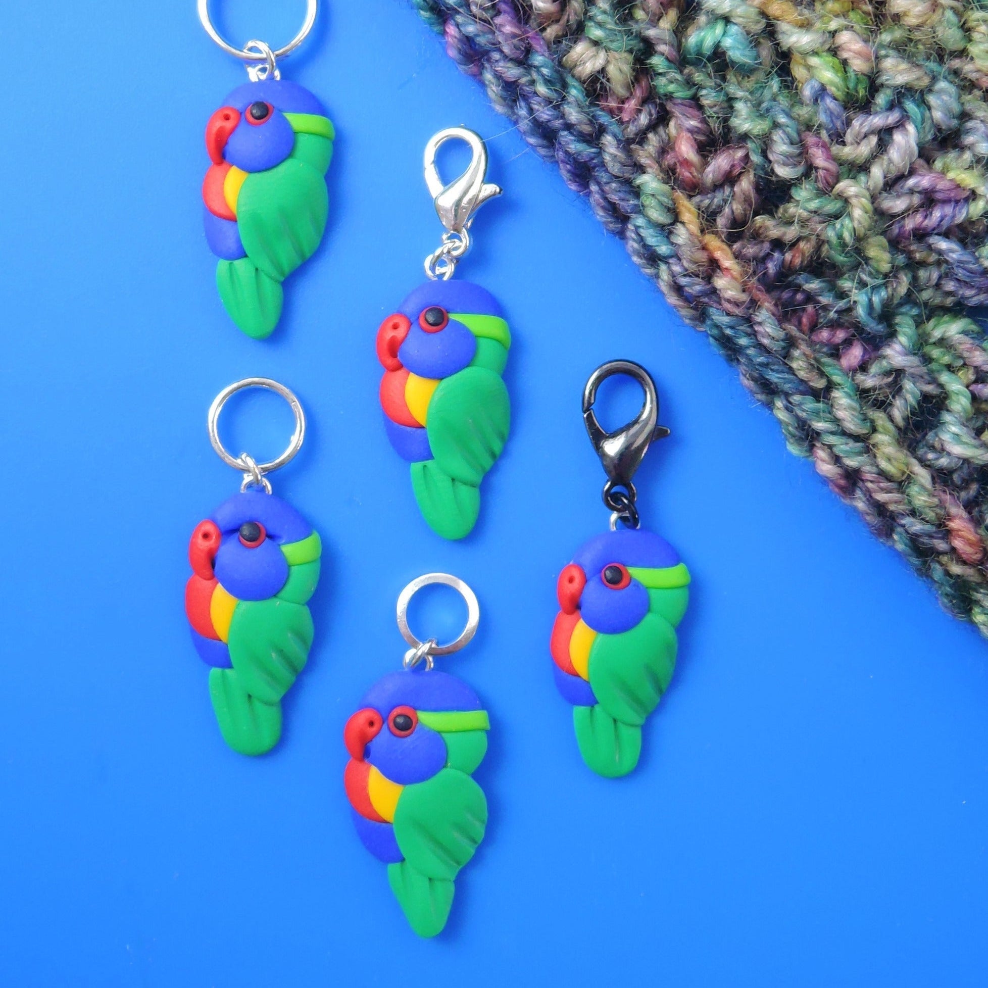 Jo Joz Art Studio Australian Animal Stitch Markers - Jo Joz Art Studio - Rainbow Lorikeet - The Little Yarn Store