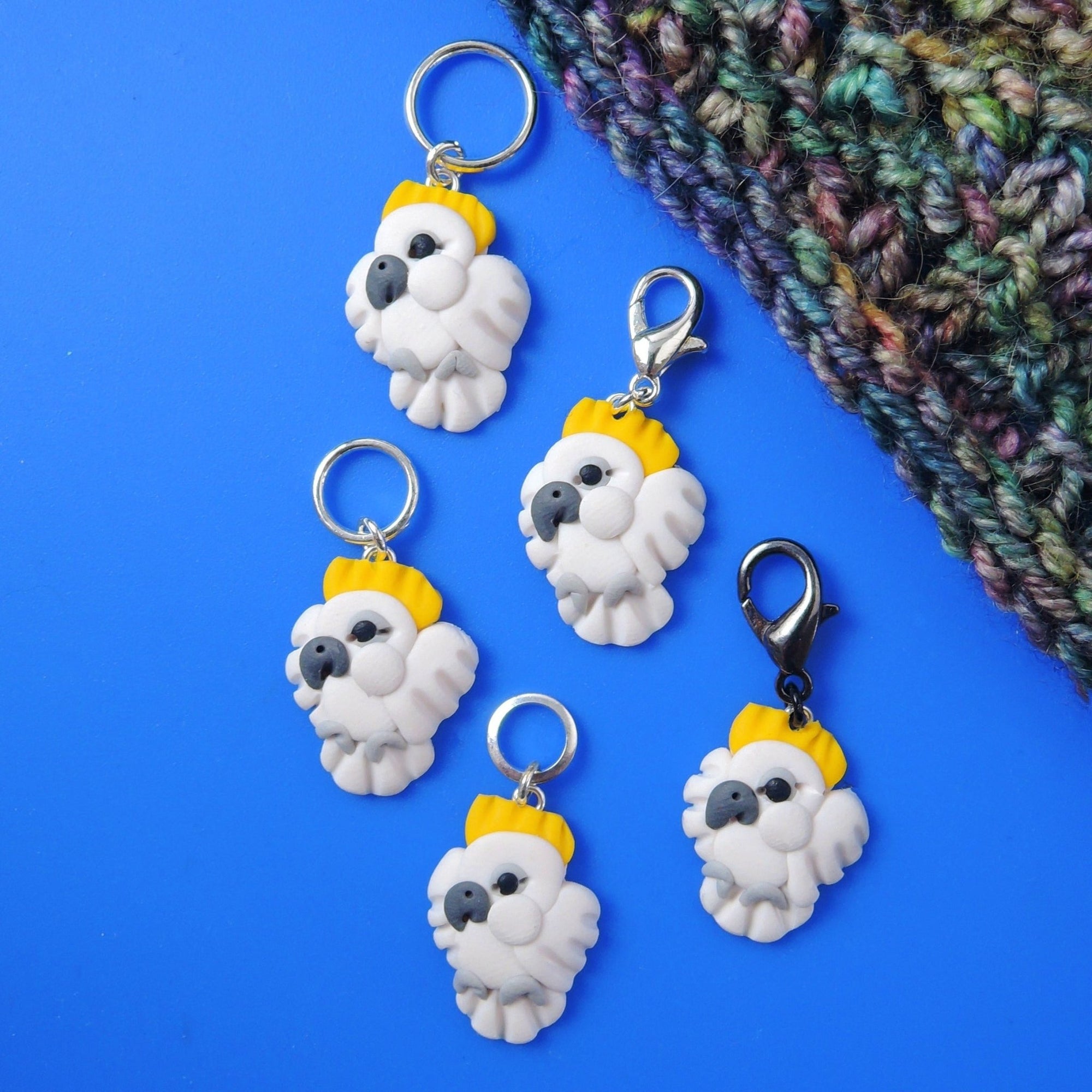 Jo Joz Art Studio Australian Animal Stitch Markers - Jo Joz Art Studio - White Cockatoo - The Little Yarn Store