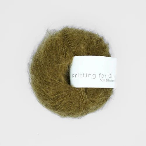 Knitting for Olive Soft Silk Mohair - Knitting for Olive Green Ocher - The Little Yarn Store