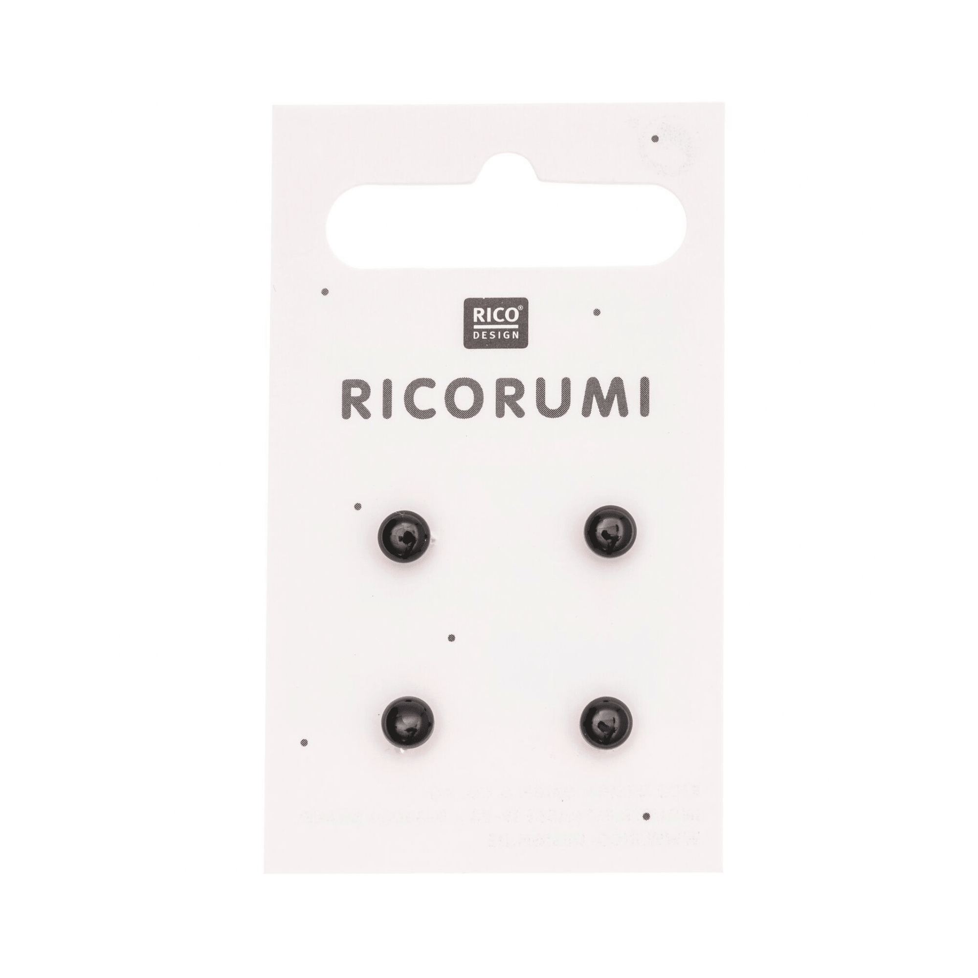 Rico Brown-Black Buttons with Bar - Rico 5 mm - The Little Yarn Store