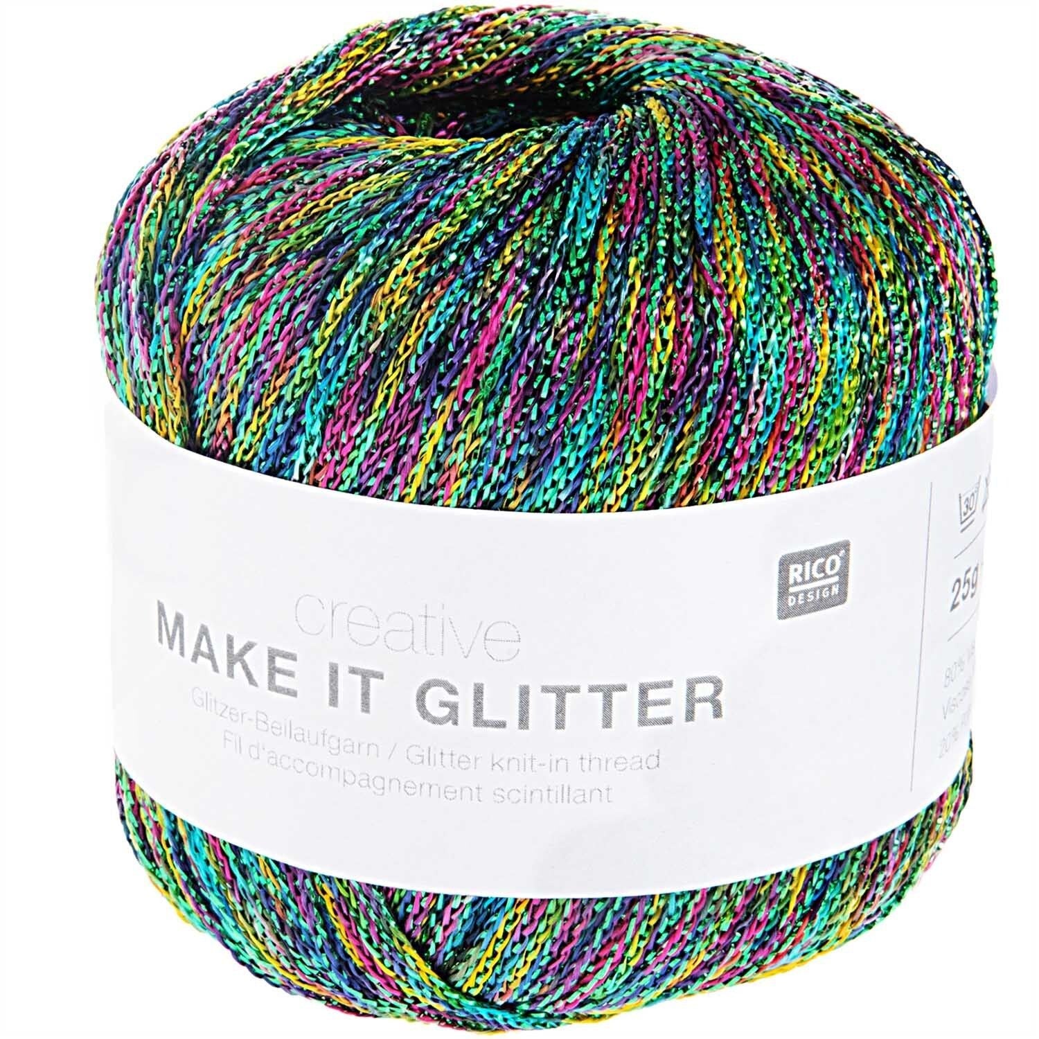 Rico Creative Make It Glitter - Rico 005 Aqua - The Little Yarn Store