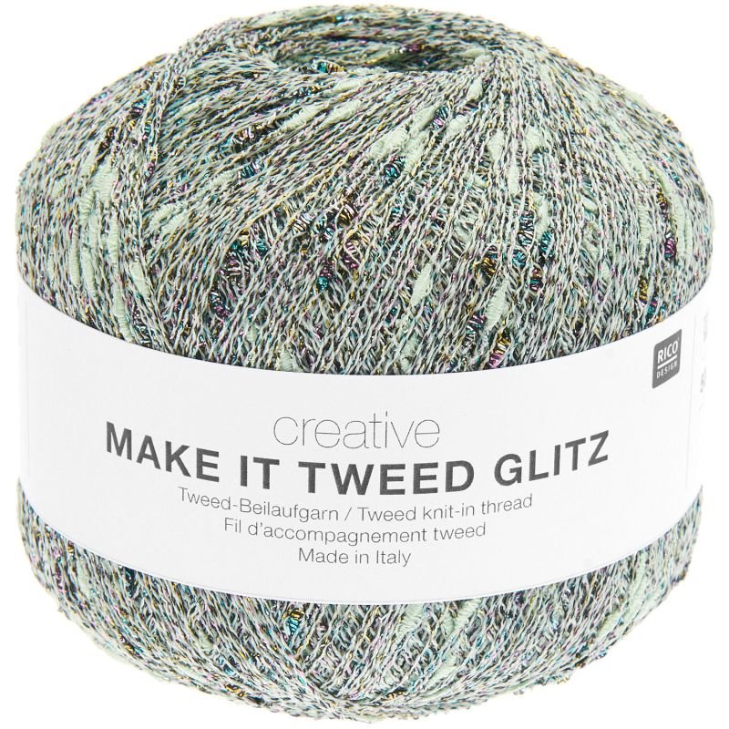Rico Creative Make It Tweed Glitz - Rico 005 Mint - The Little Yarn Store