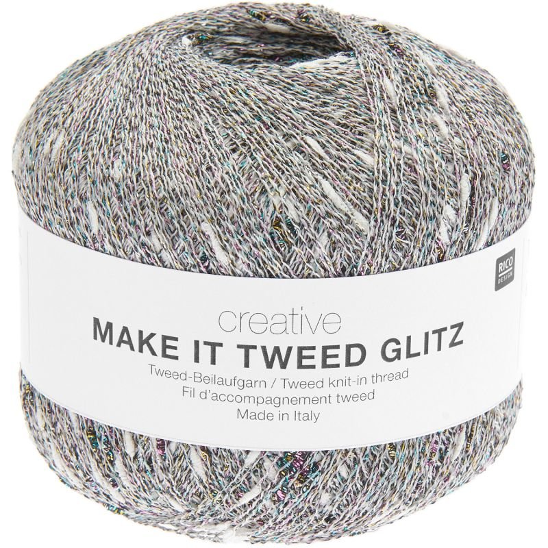 Rico Creative Make It Tweed Glitz - Rico 001 Nature - The Little Yarn Store