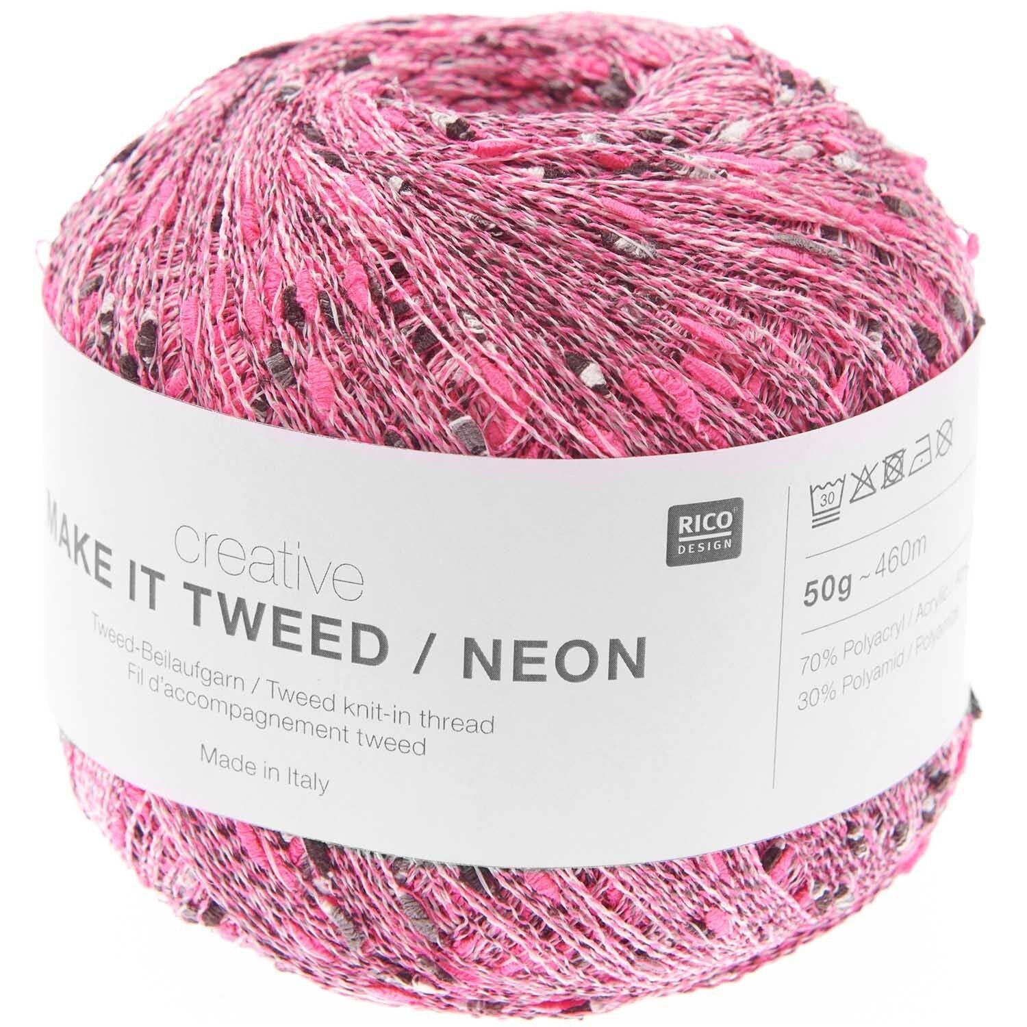 Rico Creative Make It Tweed Neon - Rico 002 Pink - The Little Yarn Store