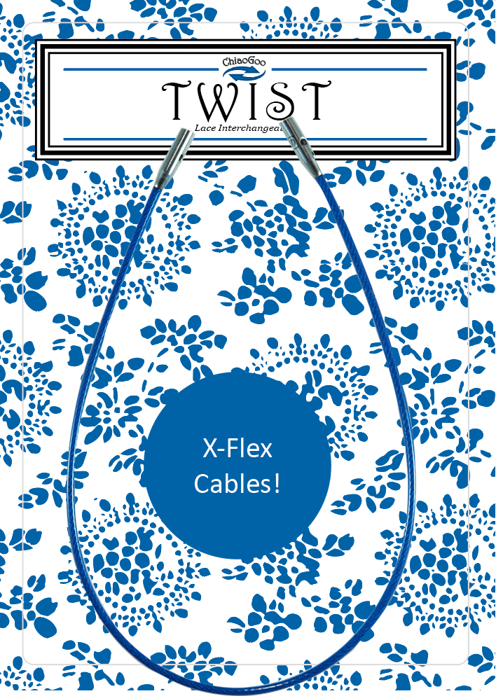 ChiaoGoo TWIST X-Flex Blue Cables - ChiaoGoo 5 cm - The Little Yarn Store