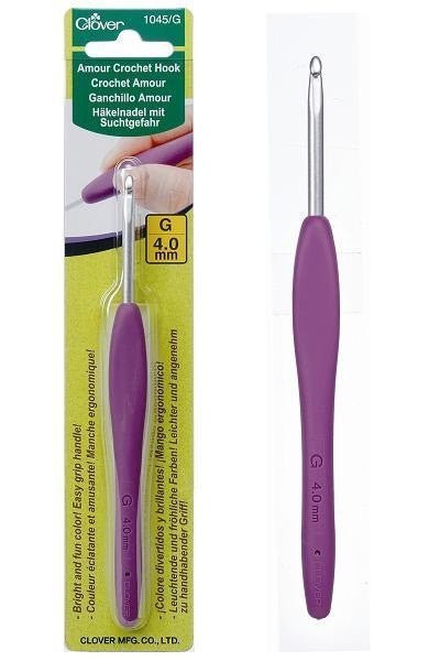 Clover Amour Crochet Hook - Clover 4.0 mm - The Little Yarn Store