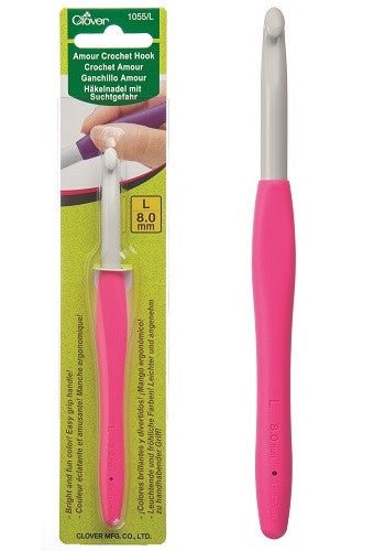 Clover Amour Crochet Hook - Clover 8.0 mm - The Little Yarn Store
