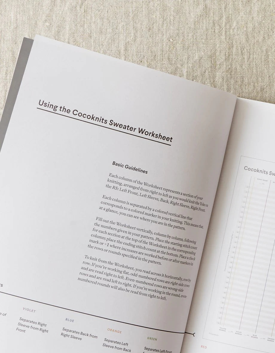 Cocoknits Sweater Worksheet Journal - Cocoknits - The Little Yarn Store