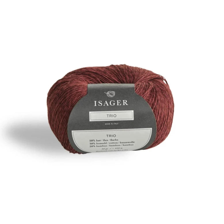 Isager Trio 1 - Isager Bordeaux - The Little Yarn Store