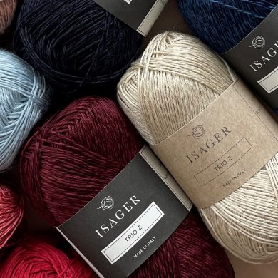 Isager Trio 2 - Isager Bordeaux - The Little Yarn Store